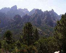 Landschaftsbild vom Solenzara - Tal
