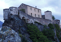 Unser Ausblick vom Zeltplatz - die Zitadelle von Corte